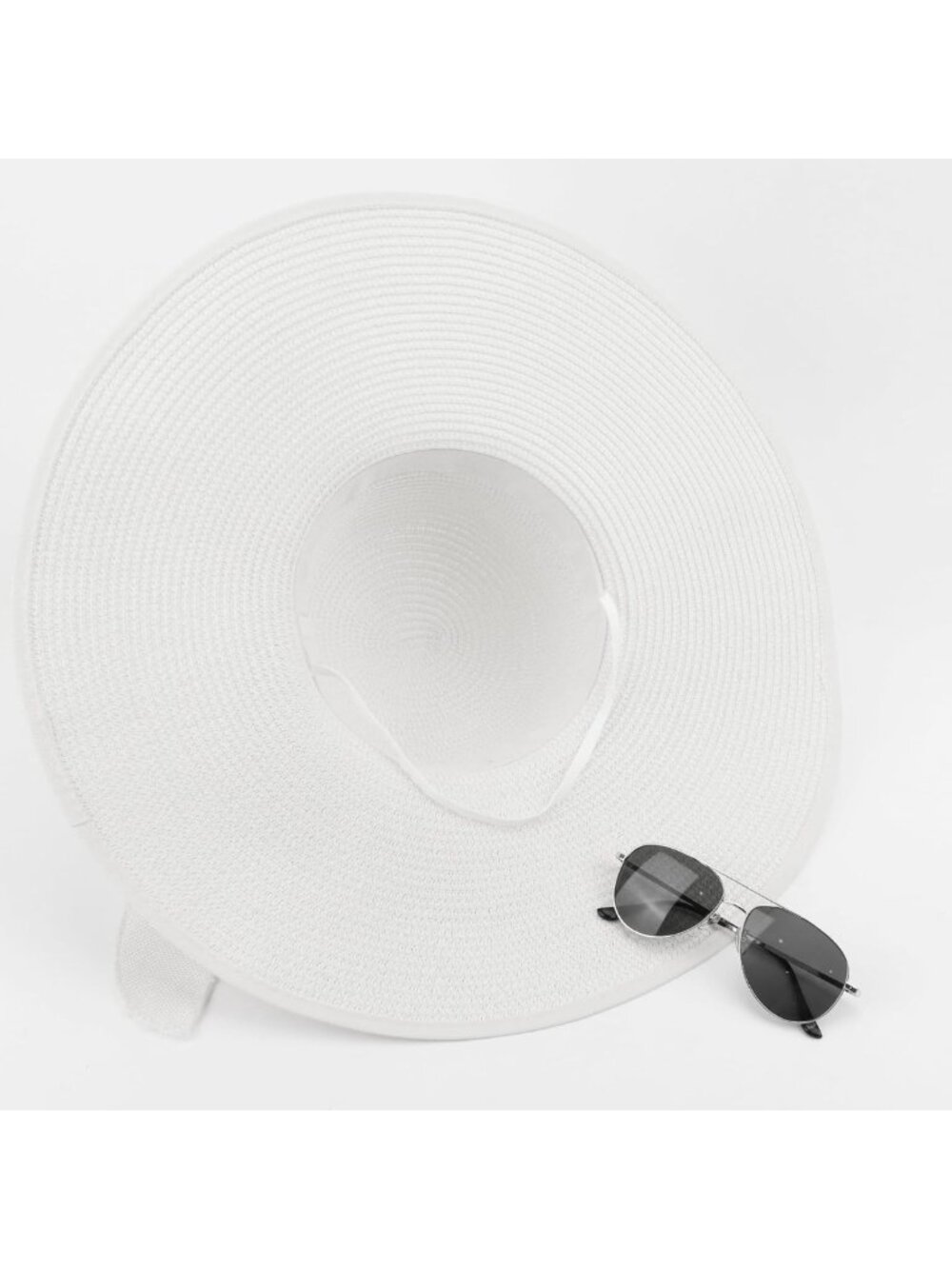 Wide Brim Straw Beach Hat for Women - Floppy, Foldable, UPF 50+ Sun Protection - Picture 7 of 8